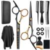 AULikY Hair Cutting Scissors Shears Kits, 15 Pcs Professional Stainless Steel Hairdressing Shears Set Thinning Scissors for Barber/Salon/Home/Men/Women/Kids/Adults view 1