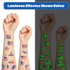 288PCS 4th/Fourth of July Tattoos for Kids, Glow in the Dark Tattoo Patriotic tattoos Patriotic Party Decorations Favors Supplies 48 Designs for Fourth of July Party, Independence Day party view 3