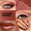 Afflano Red Brown Glitter Eyeshadow Palette Sparkle, Single Intense Color Champagne Rose Red Eyeshadow One-Swipe Coverage, Long Lasting Metallic Eye Shadow Pallet for Girl Women Neutral Eye Look, 15H view 2