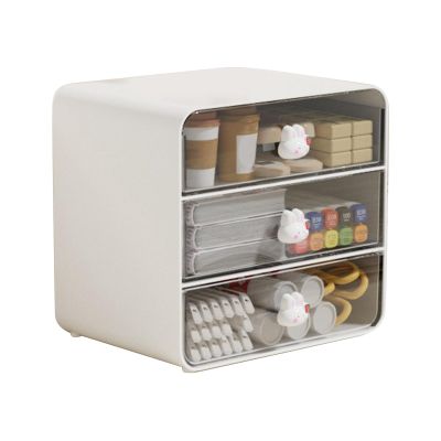 LIZEALUCKY Cosmetics Storage Box, Drawer Type Makeup Storage Box Desktop Shelf Basket Desktop Storage Box with Drawers for Student Dormitory Home (Large White Rabbit), LIZEALUCKY92e3a7iytf-12