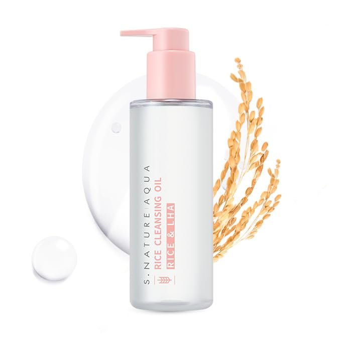 S.NATURE AQUA RICE CLEANSING OIL 200ml | Non-irritating, Hydrated, Rice Cleanser, Melting Blackhead, Daily Makeup Removal | 6.76Fl Oz