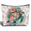 Zomhix Sea Turtle Makeup Bag- Sea Turtle Gifts for Turtle Lovers Women Girls Friends, Turtle Cosmetic Bag for Purse Travel Bag, Turtle Zippered Bag for Women view 1