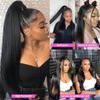 oulaer 360 Transparent Lace Front Wig Human Hair Bone Straight Brazilian Remy Human Hair Wig Pre Plucked Brazilian Virgin Hair 180% Density 360 Lace Straight Glueless Wig 20Inch view 4