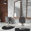 1/2'' Thick Anti Fatigue Mat for Hairstylist Standing, 3ftx4.5ft Barber Floor Mat Semicircle Base for Salon Styling Chair, Hair Cutting Hairdressing Equipment for Barber Shop view 2