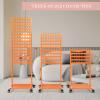 foriy Braiding Hair Rack 300 Pegs Metal Hair Extension Holder 2-Sided Adjustable Hair Braid Tools Hair Separator Stand with Wheels Tangerine Yellow Standing Braid Rack for Hair Stylist view 4