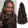 French Curly Braiding Hair 12 Inch 8 Packs Curly Braiding Hair Pre Stretched for Box Braids French Curls Crochet Braids Bouncy Loose Wavy Synthetic Braiding Hair Extensions(12 Inch, Coffee Brown) view 1