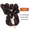 French Curly Braiding Hair 12 Inch 8 Packs Curly Braiding Hair Pre Stretched for Box Braids French Curls Crochet Braids Bouncy Loose Wavy Synthetic Braiding Hair Extensions(12 Inch, Coffee Brown) view 4