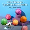 Bath Time Delights by Dr. Party - Box of 6 Colorful Bath Bombs, Dermatologist Approved for Children and Trusted by Parents view 4