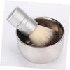 Beaupretty 2pcs Beard Cleaning Set with Nylon Brush and Stainless Steel Mixing Bowl for Men Durable Facial Care Kit for Grooming and Maintenance view 4