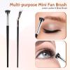 2Pcs Folding Angle Scalloped Lash Brush Multifunctional Fan Shaped Lashes Wand New Angled Eyelash Brush Separator Mascara Brushes Makeup Tool for Upper Lower Eyelash Lifted Eye Shadow Eyebrow view 4