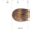 BISYODO Short Series Eye Shadow Brush - Round Flat Type, Brown view 4
