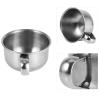 Saluaqui Stainless Steel Shaving Soap Bowl for Men, Shaver Soap Mug Bowl Cup with Handle, Stylish, and Easy to Clean, Shaving Soap Bowl for Beard Cleaning and Gifting view 4