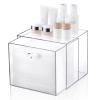 Disposable Face Towel Container Box Compatible with Clean Skin Club Clean Towel XL, AcrylicTowel Storage Bin with Drawer, Makeup Organizer stackable holder, Ideal for Vanity, Bathroom Organization view 1