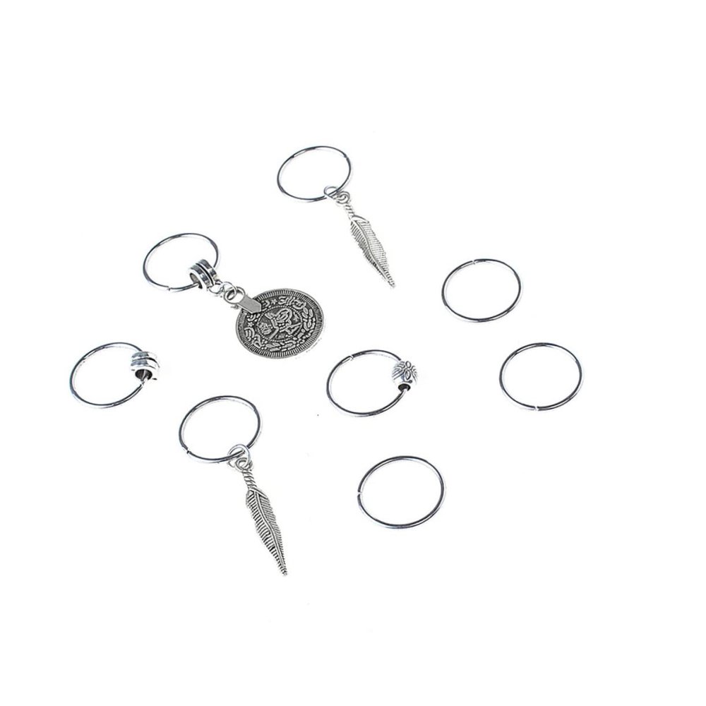 MERRYHAPY Dreadlock Hair Accessories Set 1 Pack of Ethnic Braid Jewelry for Women and Girls Unique Pigtail Plait Rings for Festivals and Parties