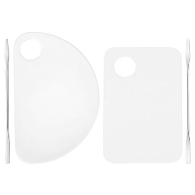Beaupretty 2sets Makeup Mixing Palette Cosmetic Plates Spatulas Blending Trays for Nail Art and Makeup Lightweight and Portable Design for Professionals and Home Use