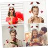 Ciieeo 2pcs Valentine's Day Heart Headbands Sequins Cute Heart Shape Hair Accessories Party Props for Women for Festivals Weddings and Daily Wear view 3