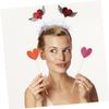 Ciieeo 2pcs Valentine's Day Heart Headbands Sequins Cute Heart Shape Hair Accessories Party Props for Women for Festivals Weddings and Daily Wear view 4