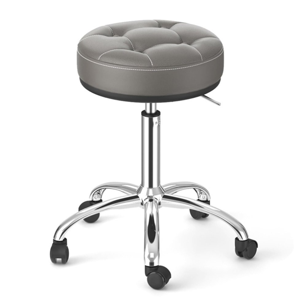 SFKLYU Round Rolling Stool, Height Adjustable Rolling Swivel Stool, Heavy Duty Medical Stool for for Salon, Studio, Shop, Kitchen, Dental, Massage,A4