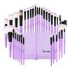 NinthAvenue Basics Professional Makeup Brush Set with Eco-Friendly Wooden Handles and Bag Purple, 9.44 x 6.1 x 1.96 in view 1