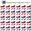 Czech Republic Flag Tattoos, 30 Sheets Czech Flag Temporary Face Tattoos Stickers, 90 Pcs Waterproof Sweat National Flag Removable Fake Tattoos view 3