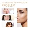 2 In 1 Foundation & Anti-Wrinkle Concealer, Liquid Concealer Stick with Built-in Brush, Long Lasting Waterproof Concealer, Double Head Concealer view 3
