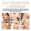 2 In 1 Foundation & Anti-Wrinkle Concealer, Liquid Concealer Stick with Built-in Brush, Long Lasting Waterproof Concealer, Double Head Concealer view 4