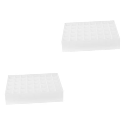 2pcs 40 Lipstick Stand 40 Slots Makeup Holder Lipstick Tubes Display Case Cosmetic Display Cases Storage Canister Lip Gloss Makeup Organizer Cosmetic Storage Boxes Dresser White