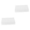 2pcs 40 Lipstick Stand 40 Slots Makeup Holder Lipstick Tubes Display Case Cosmetic Display Cases Storage Canister Lip Gloss Makeup Organizer Cosmetic Storage Boxes Dresser White view 1