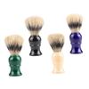 Beaupretty 4pcs Plastic Handle Bristle Shaving Brush for Men Beard Cleaning Tool Soft Bristles for Beard Types Includes Blue Green Black and Colors view 1