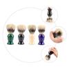 Beaupretty 4pcs Plastic Handle Bristle Shaving Brush for Men Beard Cleaning Tool Soft Bristles for Beard Types Includes Blue Green Black and Colors view 3
