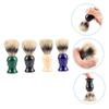 Beaupretty 4pcs Plastic Handle Bristle Shaving Brush for Men Beard Cleaning Tool Soft Bristles for Beard Types Includes Blue Green Black and Colors view 4