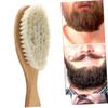 Beaupretty Dense Wool Beard Brush Curved Handle for Easy Grooming and Shower Use for Beard Care and Bathing view 4