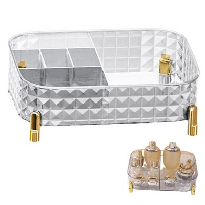 ABOOFAN Cosmetic Storage Box Makeup Brush Holders Makeup Brush Organizer for Vanity Nail Polish Organizers and Storage Vanity Makeup Organizer Counter Makeup Organizer Lotion Organizer