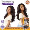 Sensationnel Curls Kinksandco Kinkyedges Wig - Kinky Blow Out 20 Inch 13X6 Lace Frontal Natural Kinkytexture Edged Hairline for Natural 3C to 4C Hair Textures (2 DARKBROWN) view 3