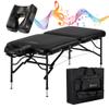 Master Massage 30" StratoMaster Air Massage Table Beauty Bed Package with Extra Music Master Ergonomic Dream Sound Face Cradle Cushion - Black Nano view 1