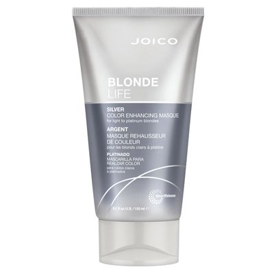 Joico Blonde Life Color Enhancing Masque | For Blonde Hair | Color Depositing Treatment | Maintain Unique Blonde Tones | Fortified With Monoi & Tamanu Oil | Silver| 5.1 Fl Oz