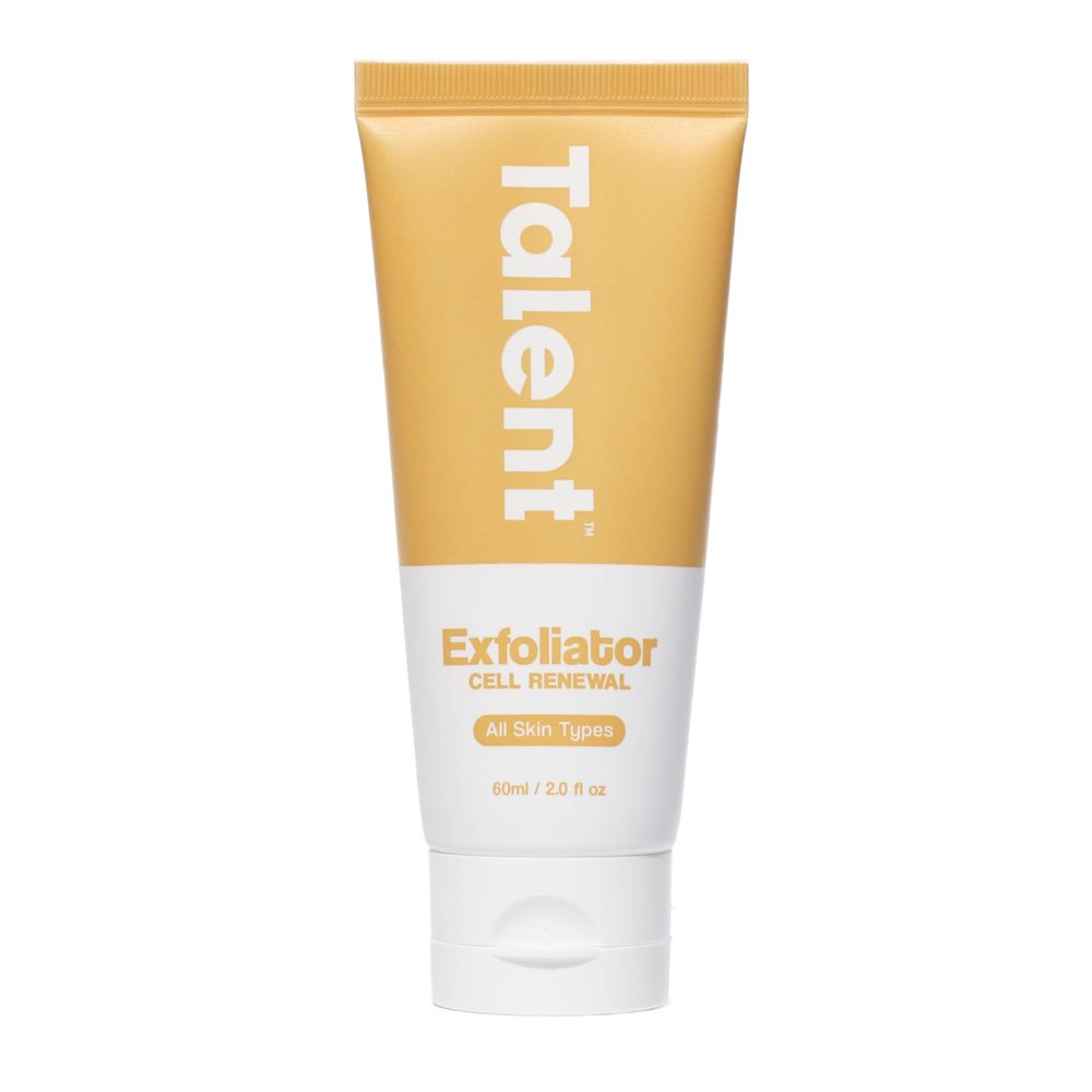 Talent Men's Cell Renewal Exfoliator  Korean Skincare, EWG Verified, Fragrance-Free Volcanic Rock Face Scrub, All Skin Types, 2 fl oz