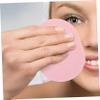 Anneome 4pcs Facial Cleansing Sponges Portable Oval Exfoliating Tools for Daily Face Washing and Makeup Removal Soft Compressed Sponges Green Blue Pink Yellow view 2