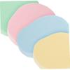 Anneome 4pcs Facial Cleansing Sponges Portable Oval Exfoliating Tools for Daily Face Washing and Makeup Removal Soft Compressed Sponges Green Blue Pink Yellow view 4