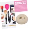 MAGICLULU 5pieces Portable Silicone Makeup Sponge Holder Case for Travel Compact Design Protective Storage for Powder Puff Lightweight and Functional Makeup Organizer Brown view 2