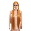 Style Icon 38" Ombre Green Yellow Lemon Wig Super Long Straight Wigs 6" Deeper Middle Part Lace Lace Front Wigs Orange Synthetic Wig (38", ORANGE20) view 3