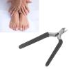 Cuticle Trimmer, Slip Handle Dead Skin Remover Nail Clipper Cuticle Cutter Stainless Steel for Fingernail for Home (Black) view 2