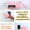 SeBUCUOO 2 Pack Small Zipper Pouch Mini Makeup Bag for Purse Lipstick Cosmetic Travel Make Up Organizer for Women Essentials, Car Change Coin Holder 4.5 x 6.5 Clutch Stadium Approved Wristlet, Pink view 2