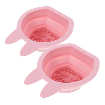 MAGICLULU Bunny-shaped Makeup Brush Cleaners Silicone Makeup Brush Cleaners Bowl 2pcs