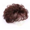 13x13 Natural Fluffy for Woman Human Hair Short Curly Hairpiece One Piece Clip in Hair Toppers 13cm/5.1inch (Dark brown) view 1