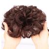 13x13 Natural Fluffy for Woman Human Hair Short Curly Hairpiece One Piece Clip in Hair Toppers 13cm/5.1inch (Dark brown) view 3