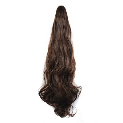 LOVULIFE Hair Chignon 20inches Ladies Fashionable Long Curly Hair Big Wave Synthetic Wig Claw Clip Style Ponytail Hair Extensions Hair Bun Messy Bun Hair Piece (Color : 07, Size : 55cm)