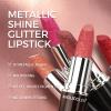 Anglicolor 2pcs Metallic Glitter Pink and Red Lipstick High Impact Lipcolor,Moisturizing Creamy Formula,Lipstick For Women,Smooth and Non-Sticky,Full-Coverage Lip Color view 4
