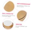 MERRYHAPY Plastic Cream Jar with Gold Finish Storage Container for Cosmetics Skincare and Travel Portable Design for Makeup Samples and Ointments view 3
