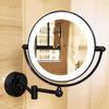 IBDRYKK Makeup Mirror Chrome Lighted Vanity Mirror Wall Mounted Double Sided 1X/10X Magnifying Vanity Mirror Swivel Extendable view 2